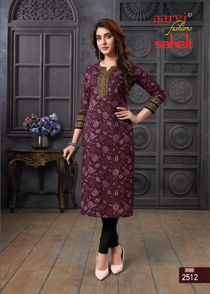 Saheli Vol 15 By Aarvi Designer Kurtis Catalog